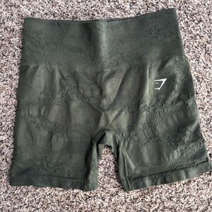 Gymshark Adapt Camo Seamless Moss Olive Shorts - size small